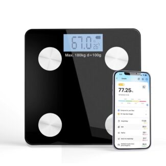 SUVARNA Smart scale weighing machine With Digital Bluetooth Weighing Scale – Body Fat Analyzer with App Connectivity, High Precision Sensor, LCD Display, and 180kg Capacity for Fitness Tracking